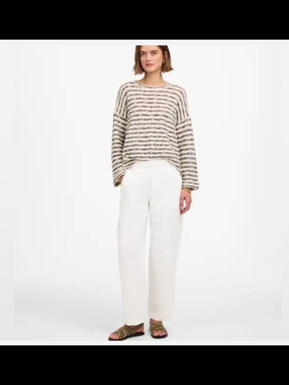 Madewell Linen Barrel Crop Pants XS
